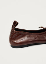 Rosalind Brown Leather Ballet Flats