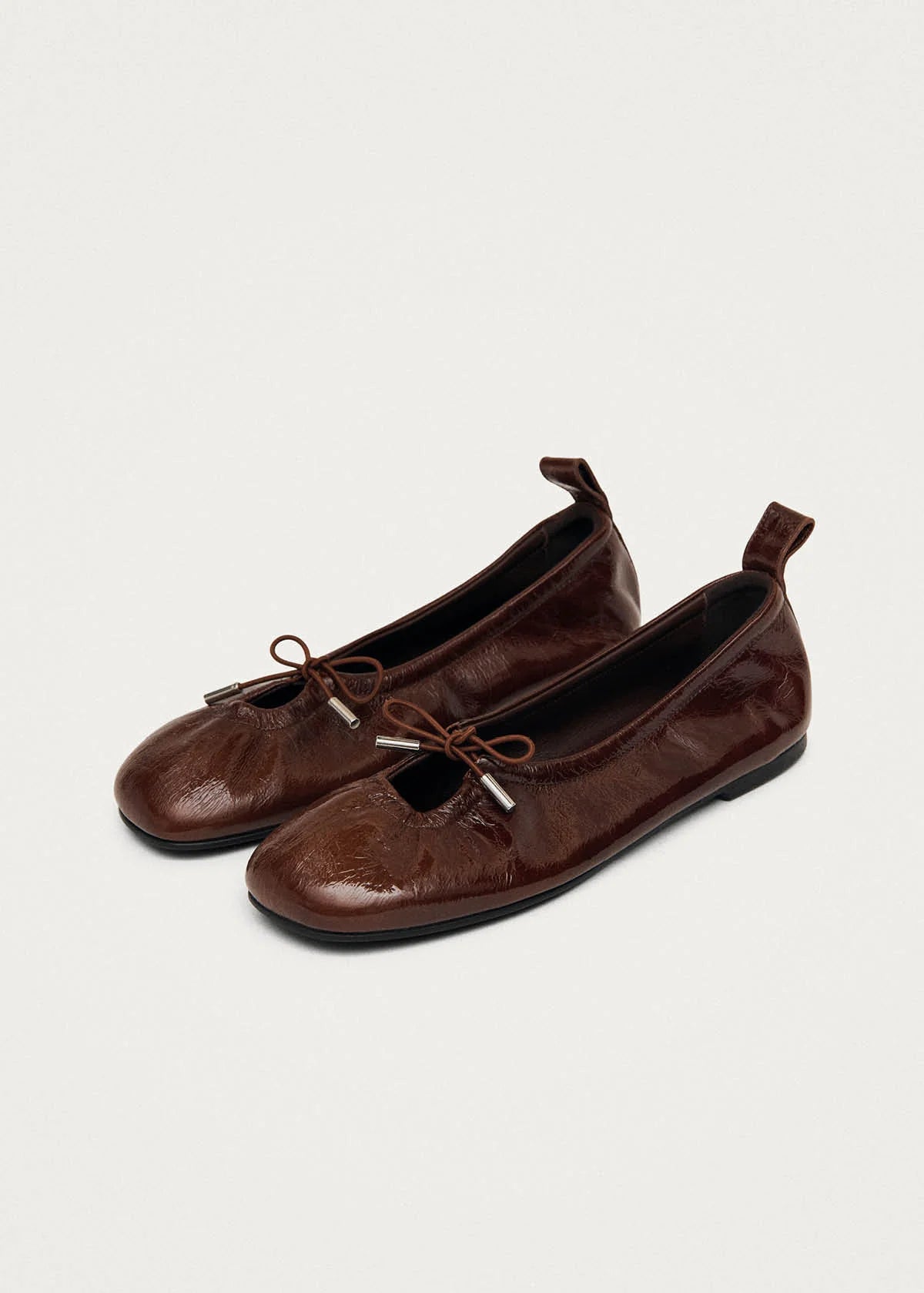 Rosalind Brown Leather Ballet Flats