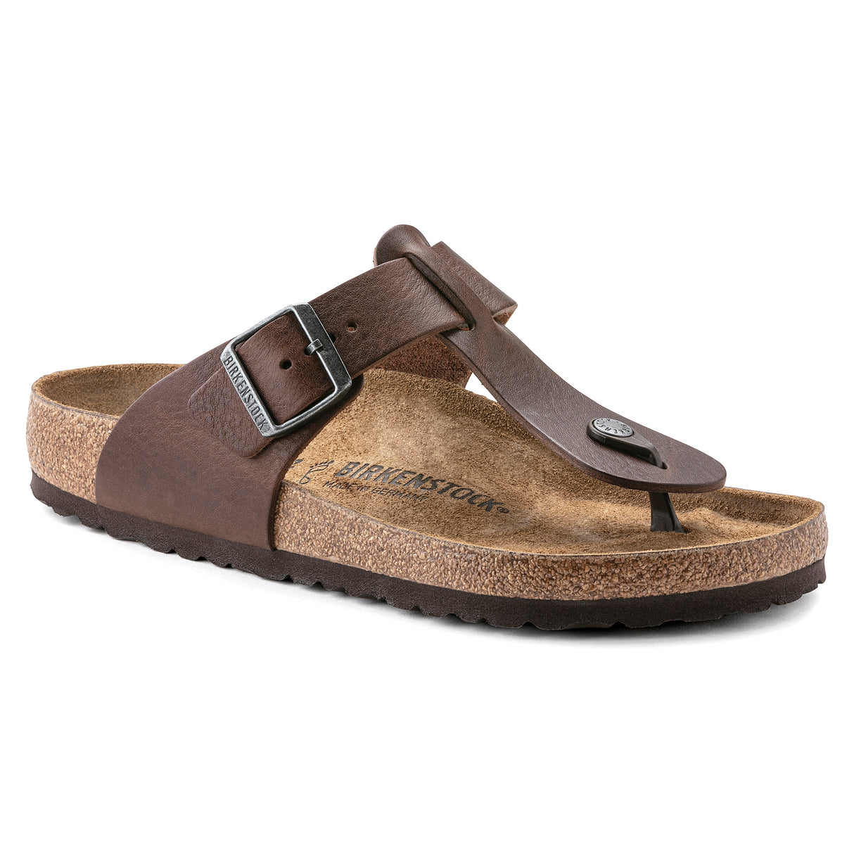 Birkenstock Safaga Vintage Wood Roast Natural Leather Regular