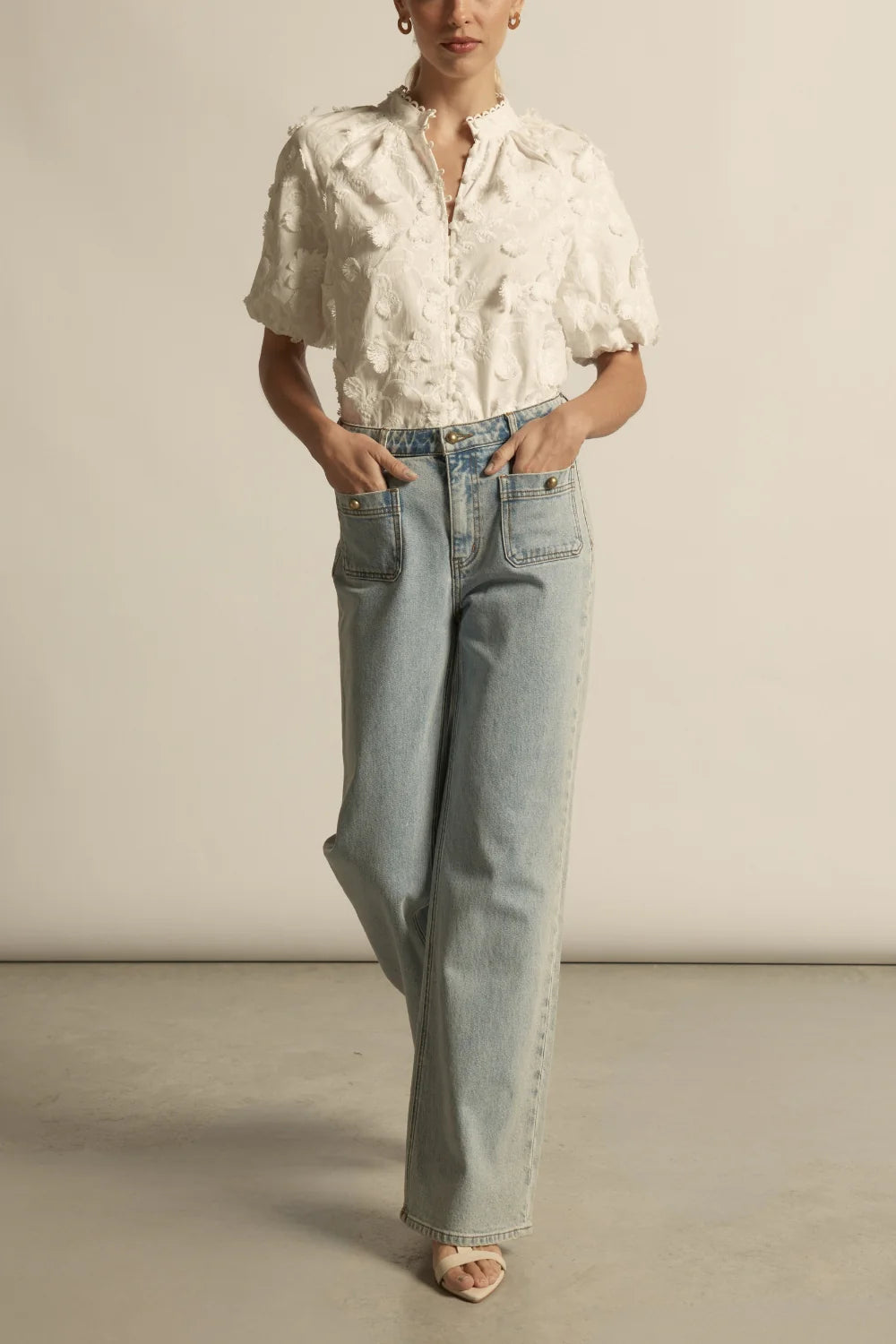 Solstice Top | Porcelain Broderie