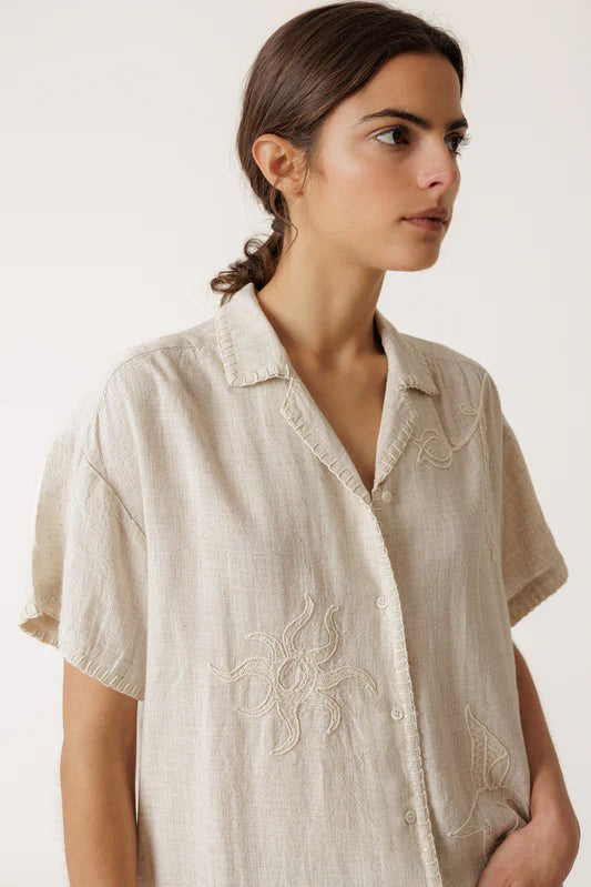 Handmade Embroidery Shirt | Linen