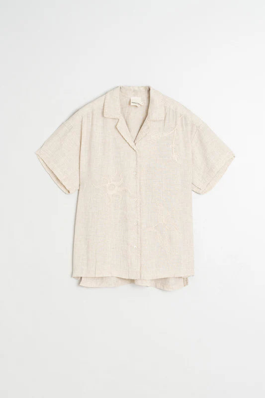 Handmade Embroidery Shirt | Linen