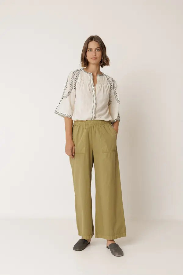 Straight Poplin Pant | Apple