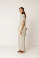 Polo-Collar Dress | Ecru