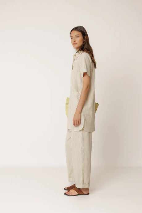 Polo-Collar Dress | Ecru