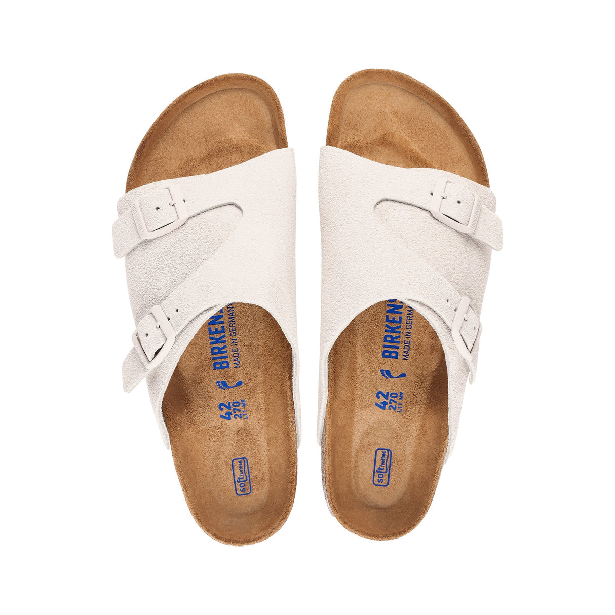 Birkenstock Zurich Antique White Suede Leather Regular